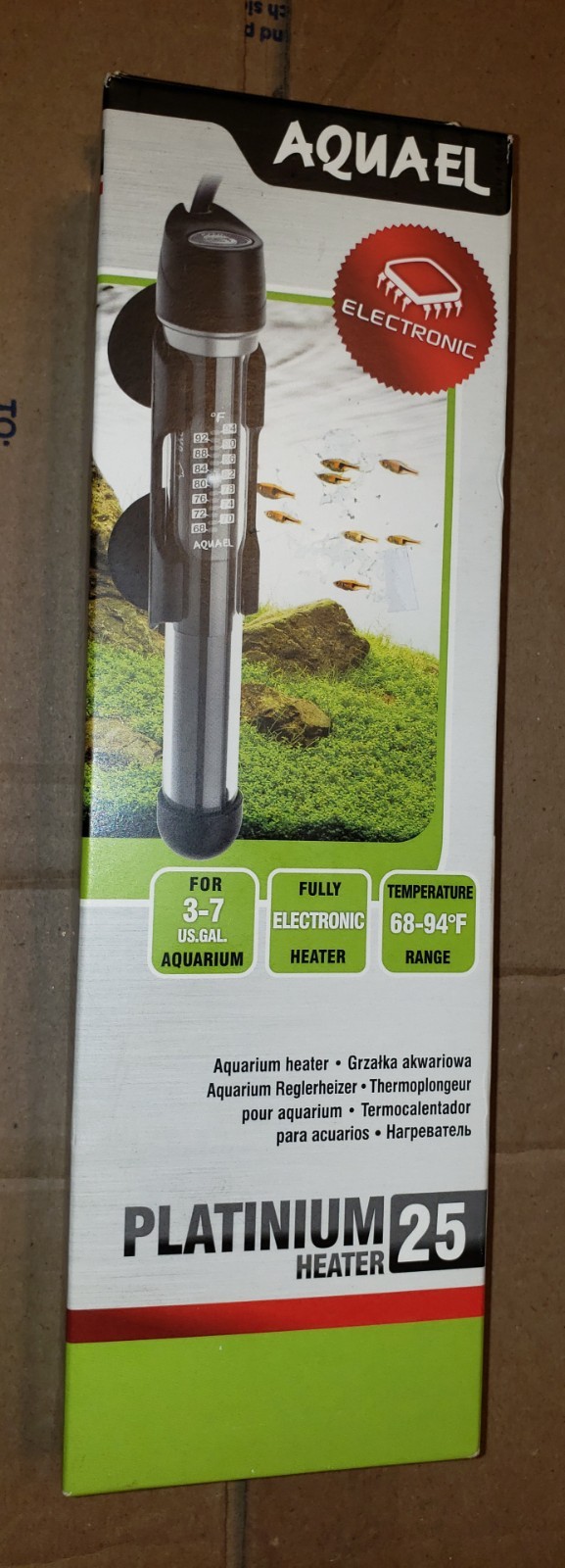 Aquael Platinum Heater 25W Aquarium Heater Heating Rod Glass Heater