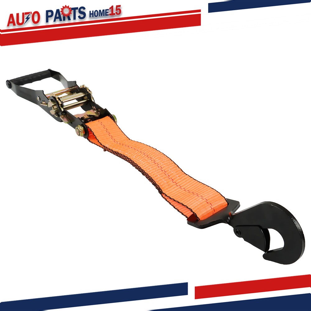 Tie Down Combo Strap with Snap Hook Ratchet 2x114 Inch 4 Pack