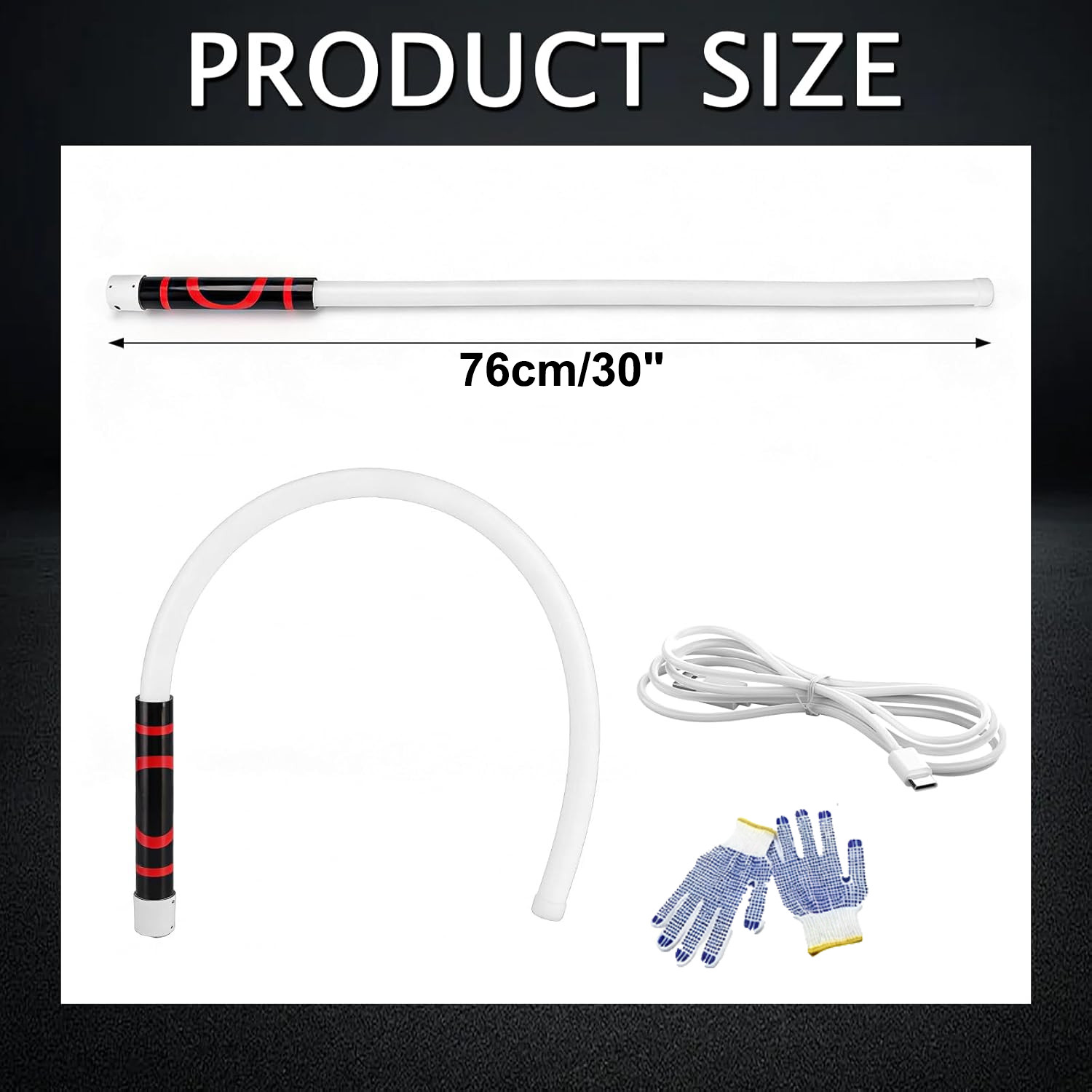 30" Bendable Mechanic Work Light Flexible LED Flashlight Stick for Car Repair