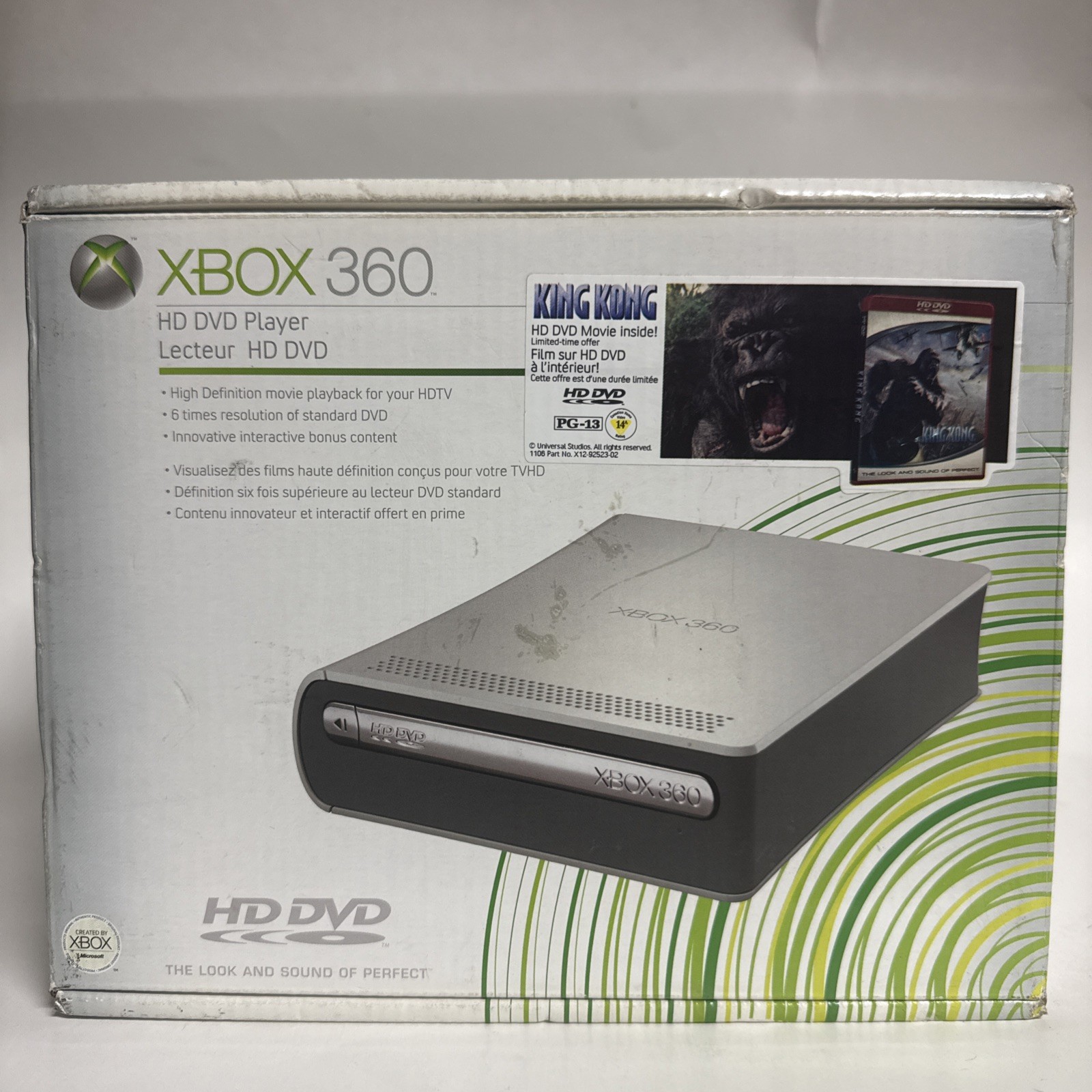 NEW Sealed Microsoft Xbox 360 HD DVD Player Bundle w/ King Kong Movie & Remote