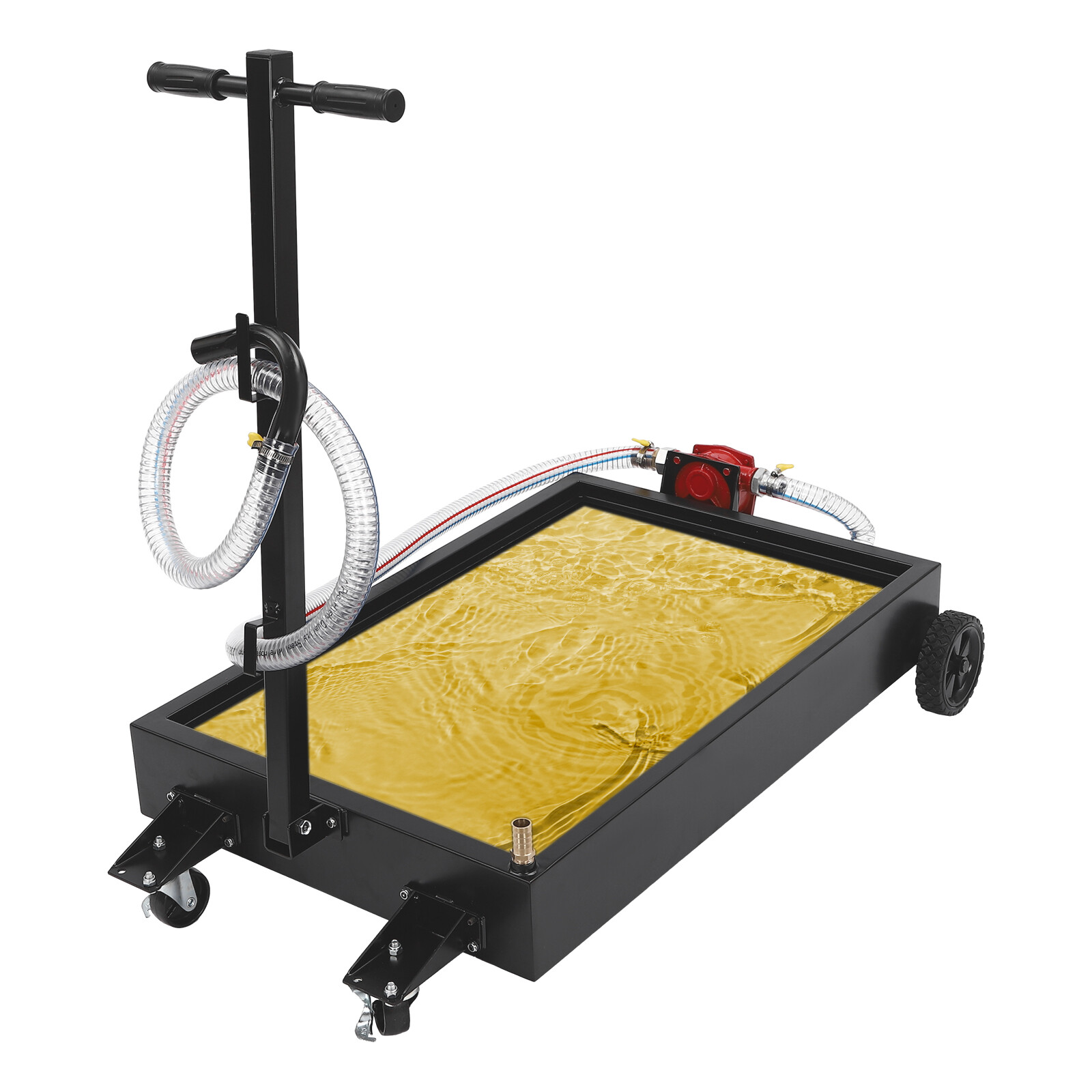 17 Gallon Oil Drain Pan Oil Drain Tank Rectangle Oil Change Pan Container 64L
