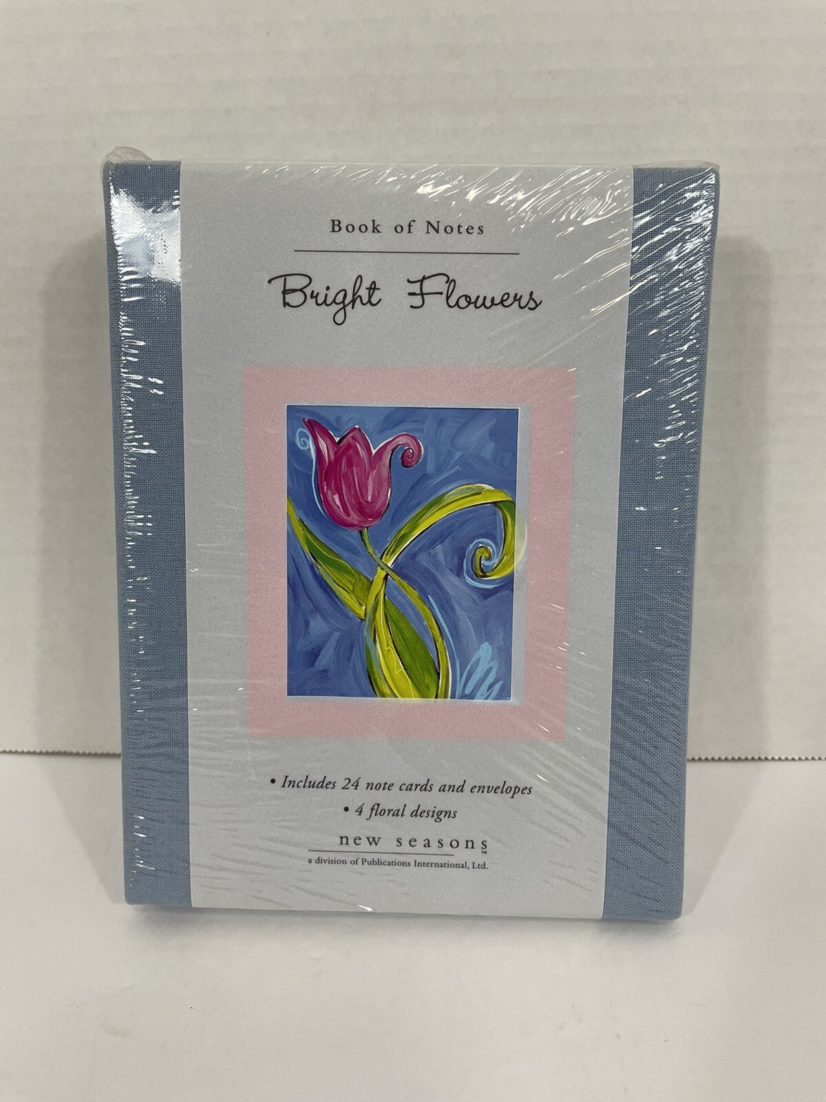 New Box Stationary Bright Flowers 24 Notecards And Envelopes Joyce Shelton F2