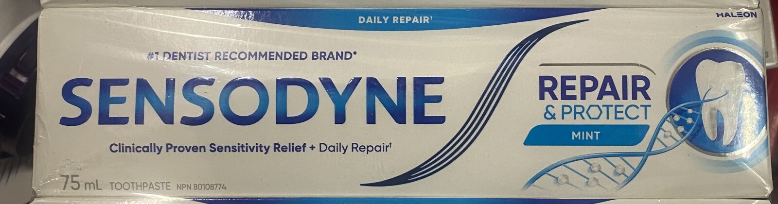 1 Sensodyne Repair & Protect NOVAMIN Mint Daily Repair Toothpaste 75ml NO TARIFF