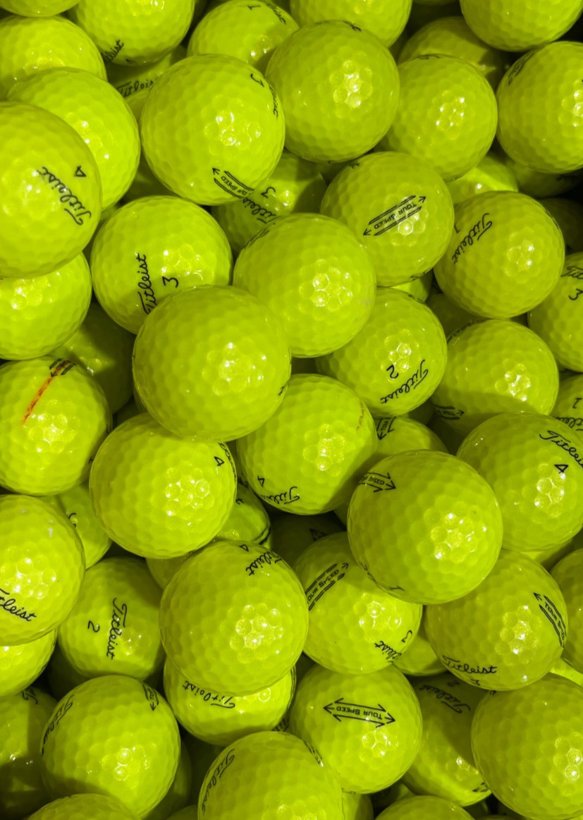 Titleist Tour Speed Yellow AAAA Near Mint 24 Used Golf Balls 4A