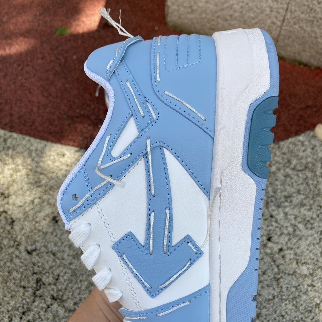 OFF-WHITE Inspired Two-Tone Arrow Logo Retro Sky Blue