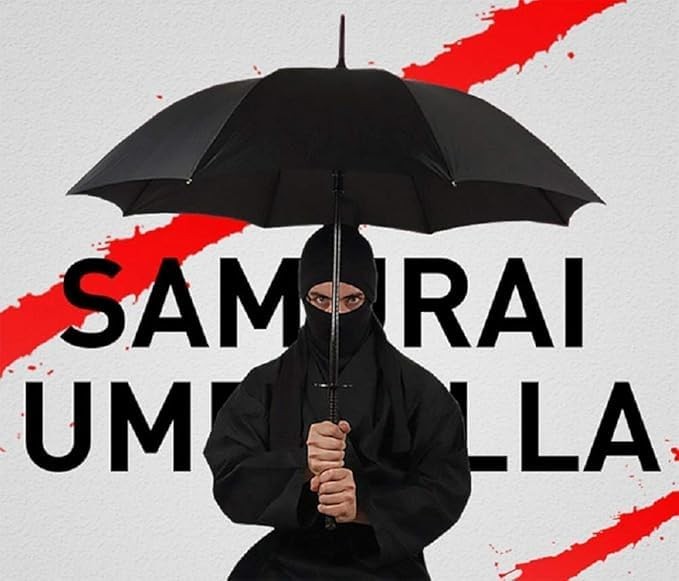 Timiwis Samurai Umbrella Creative Semi-Automatic Katana,Gifts For Cosplay Dec...