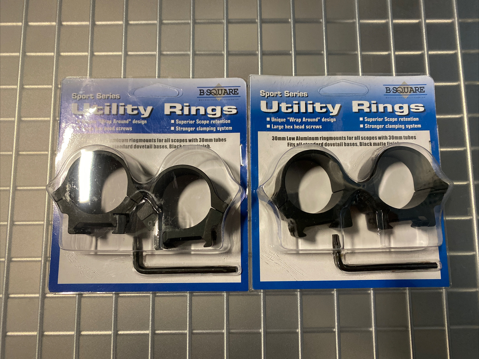 2 PACK!!! 30MM LOW WEAVER RING SET BSQUARE (BSQ20062)