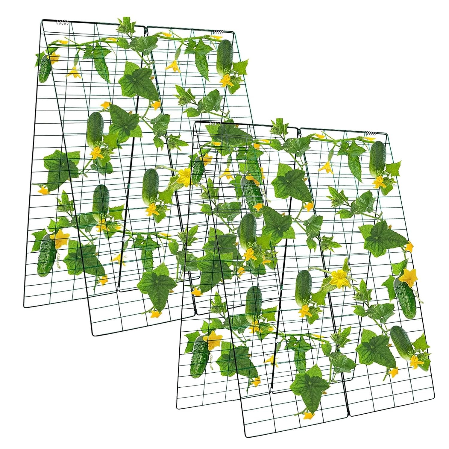 48" H x 34" L Cucumber Trellis for Garden A Frame, 48*34inch 2pack, Green