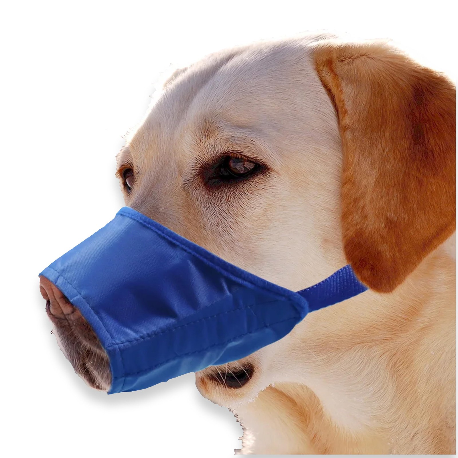 Soft Nylon Dog Muzzle to Prevent Biting Barking and Chewing,Breathable Drinka...