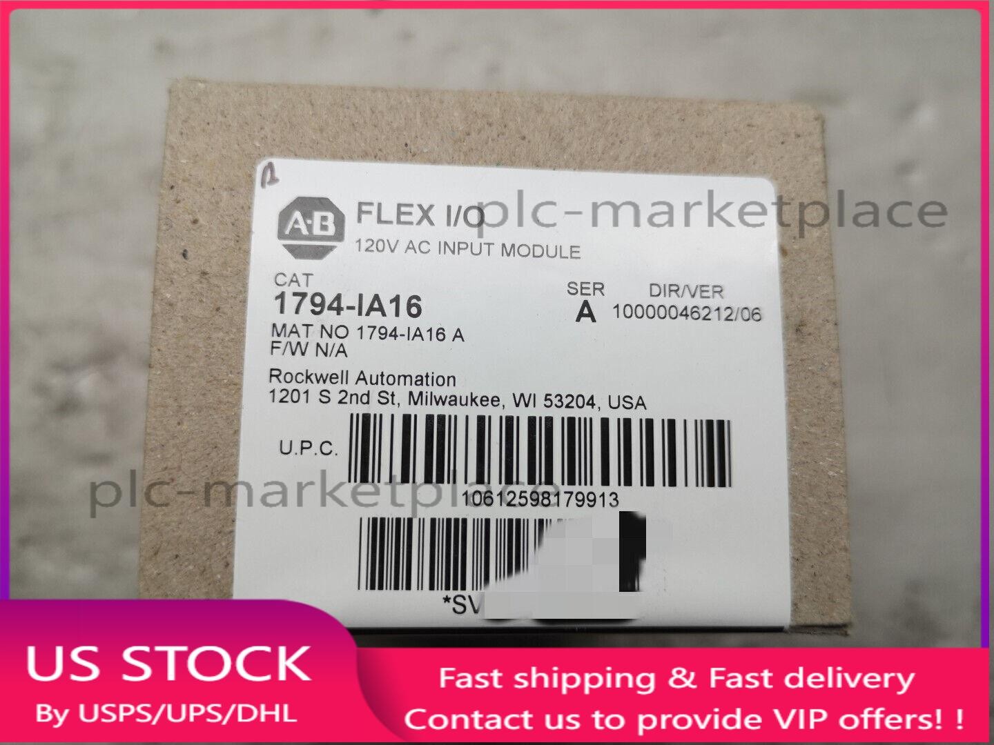 New Sealed Factory Allen Bradley AB 1794-IA16 Flex 16 Point Digital Input Module