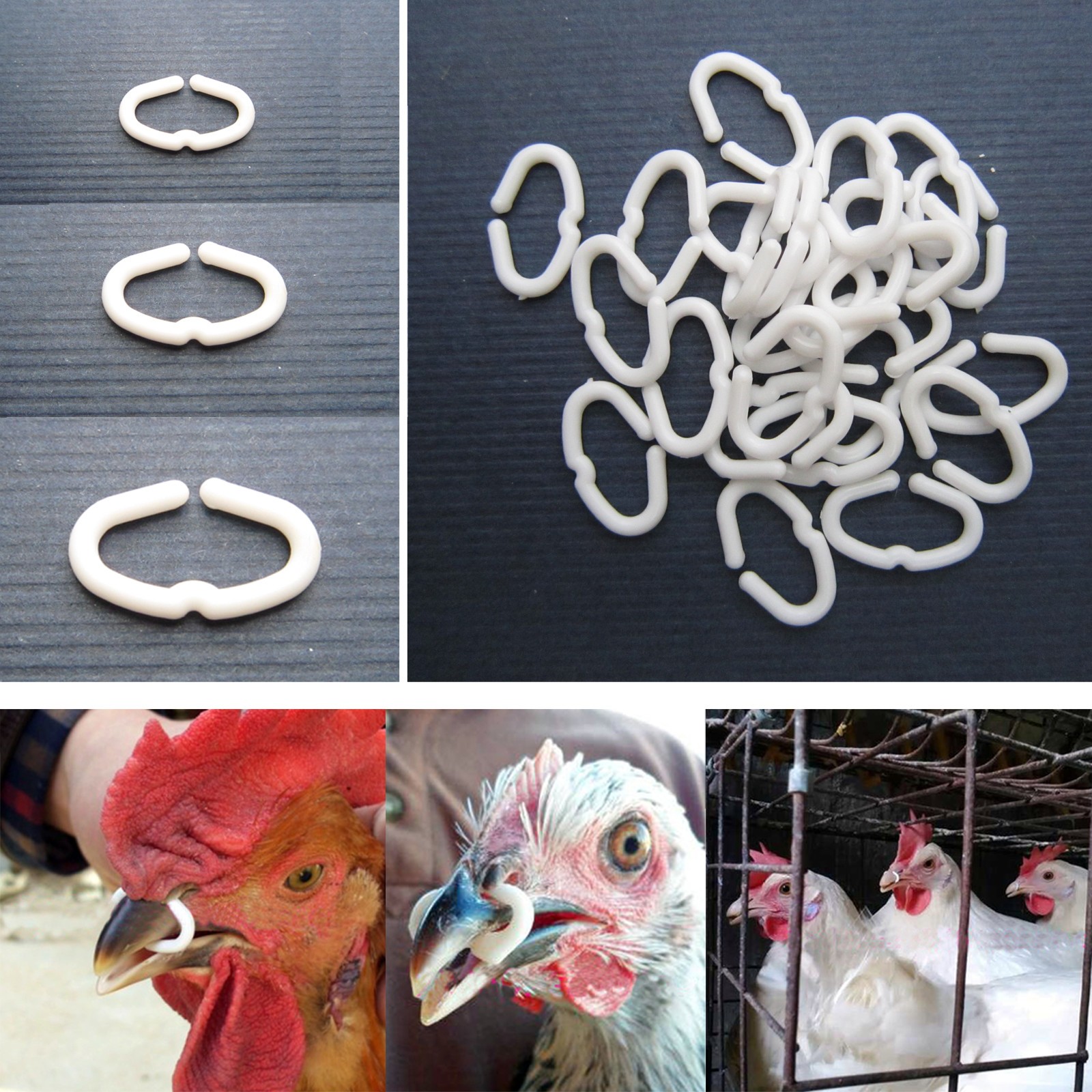 10/50x Chicken Beak Clasp Cock Fasan Mouth Snap Ring Replace Blinders Spectacles