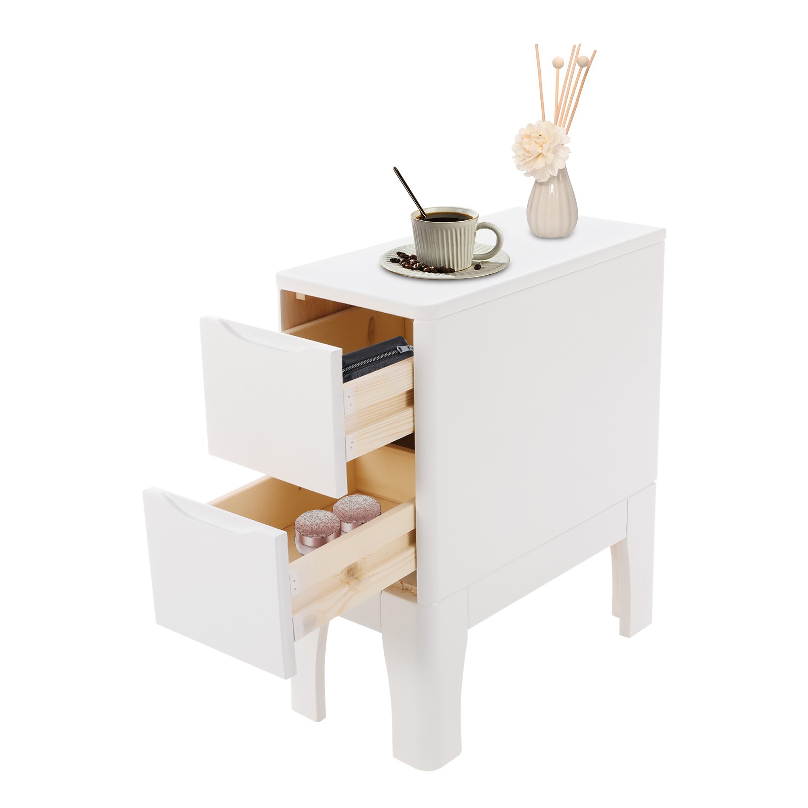 Rectangular Bedside Table 20*40*50cm Sofa Side Table Bedside Table with Drawers