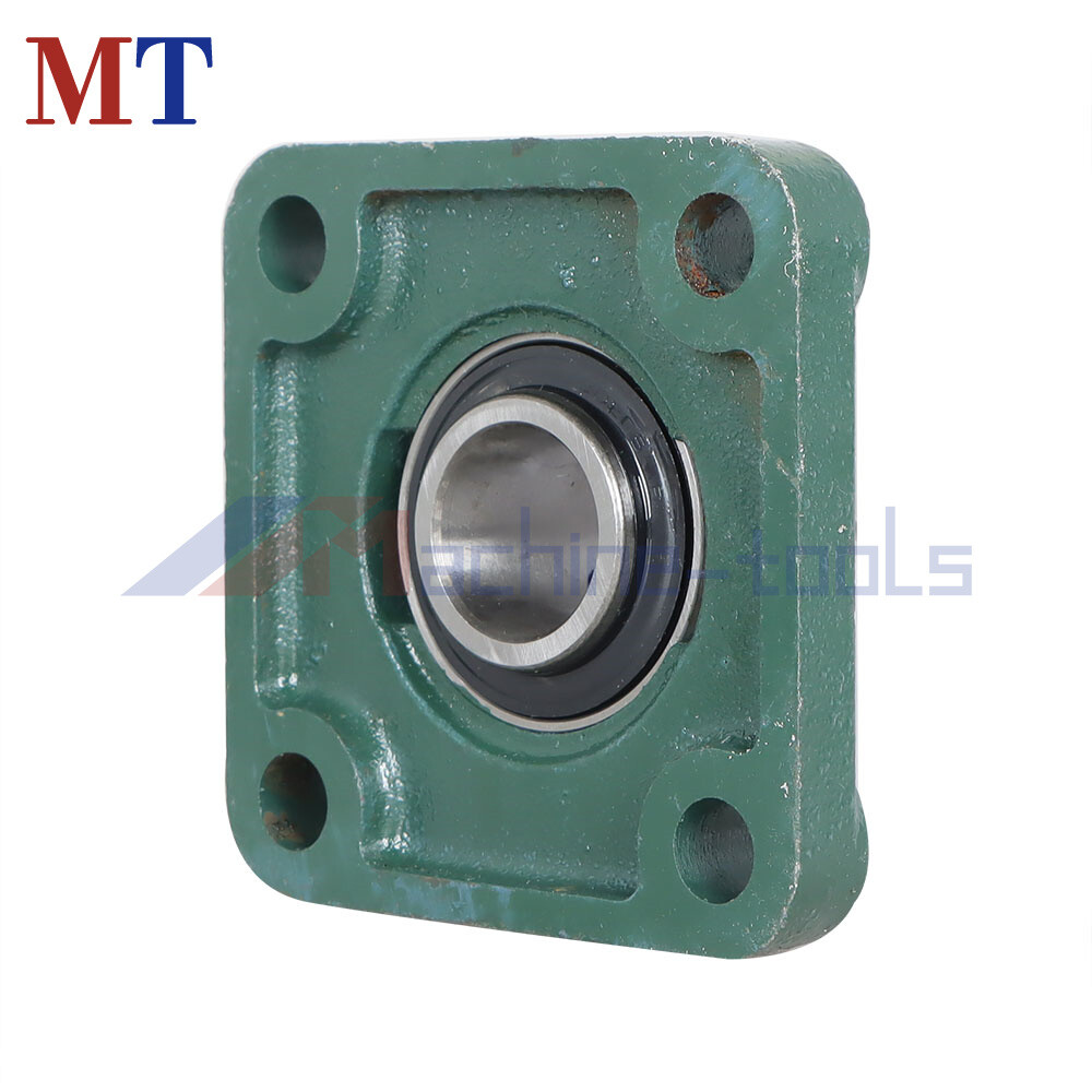 2 Pack UCF205-16 Solid Base Pillow Block Flange Mounted Bearing 1" Bore 4 Bolt