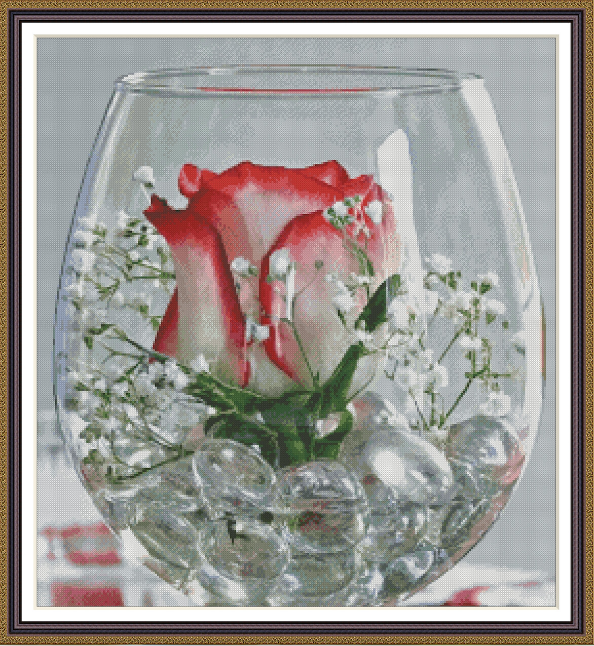 Crystal Rose 1165 - Chart Counted Cross Stitch Pattern Needlework craft