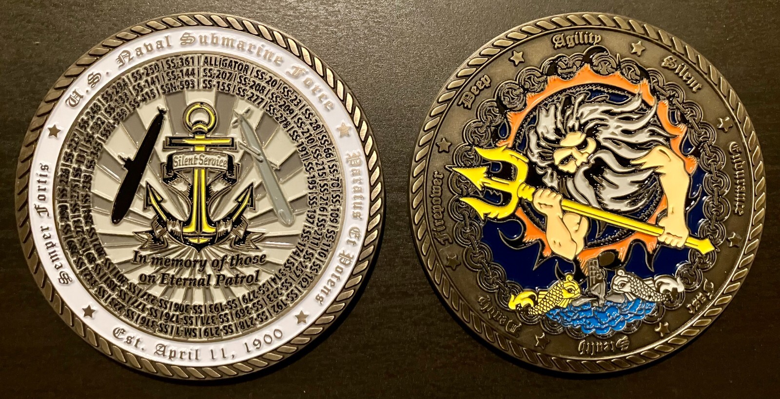 Eternal Patrol Submarine Challenge Coin