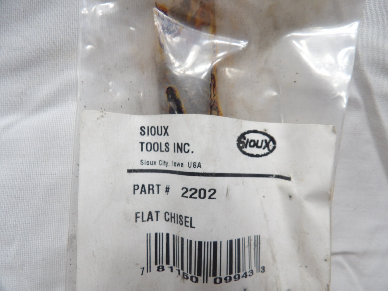 Sioux Tools Air Hammer Bit Flat Chisel #2202