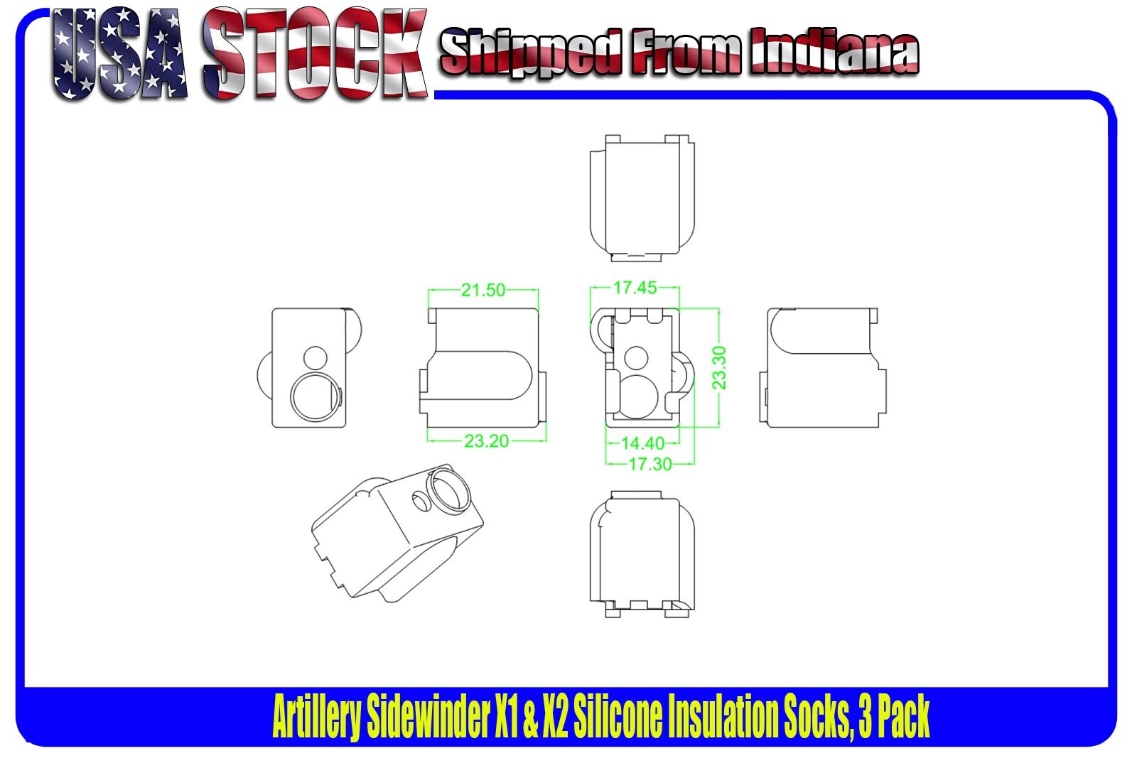 Sidewinder X1 Silicone Insulation Socks for Sidewinder X1 Hotend Block