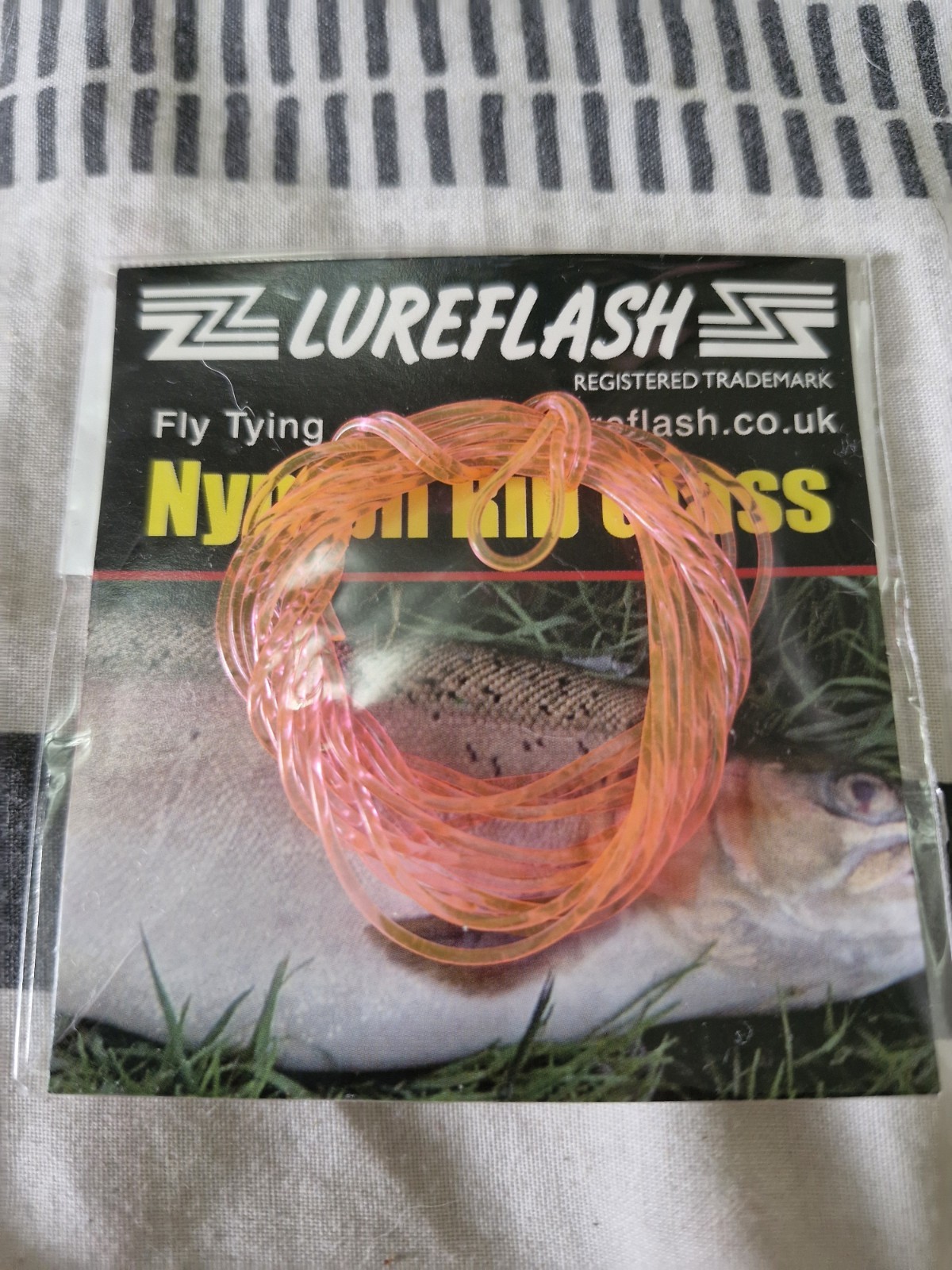 Lureflash Nymph Rib Glass Fluro Pink