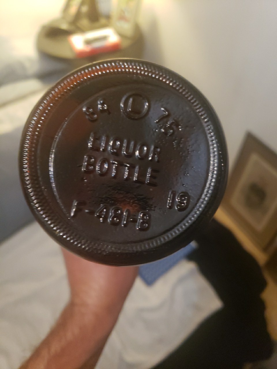 Amber Glass Liquor Bottle