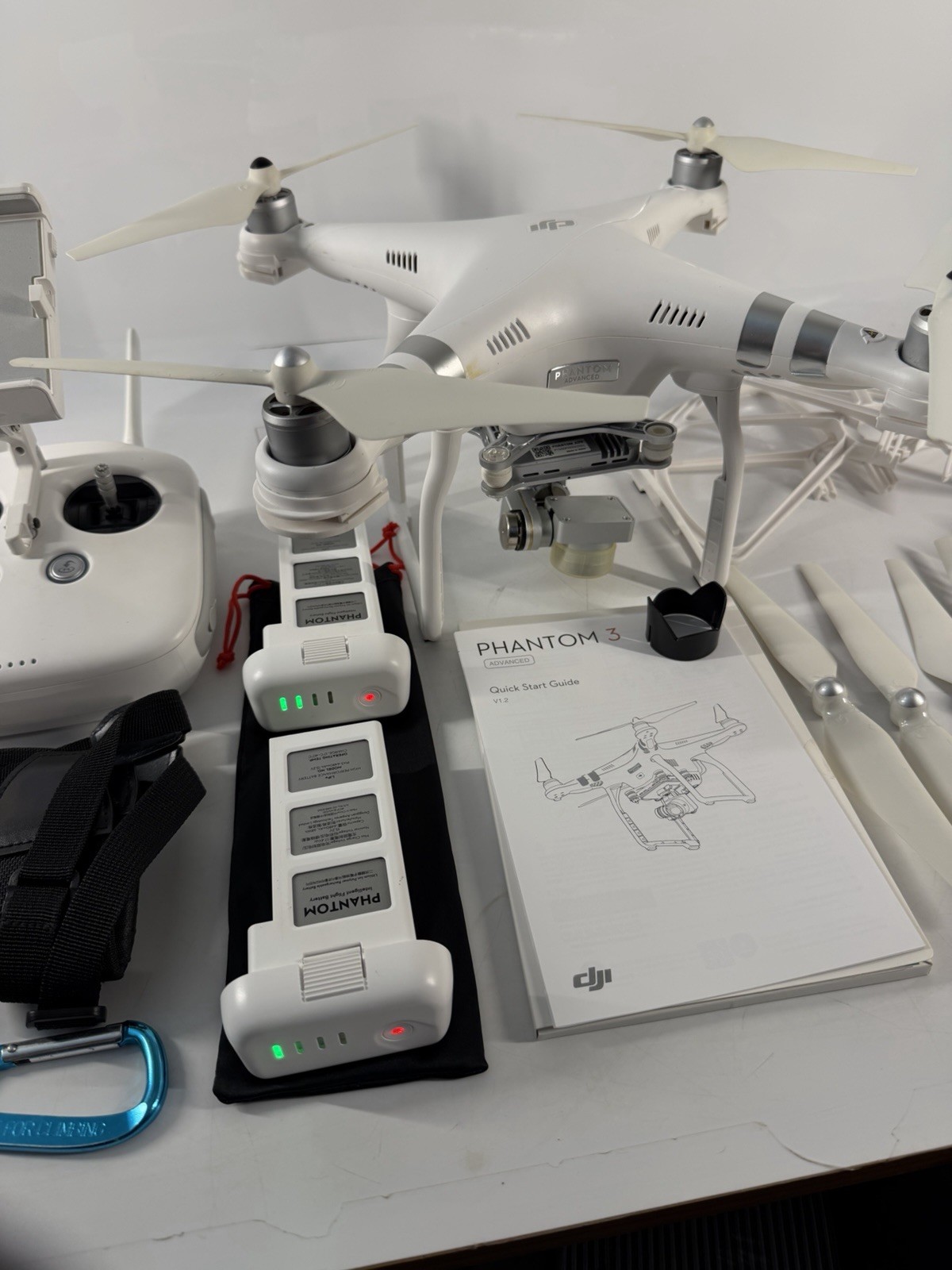 DJI Phantom 3 Advanced Drone Bundle -2.7k HD Camera, Extra Batteries/Accessories