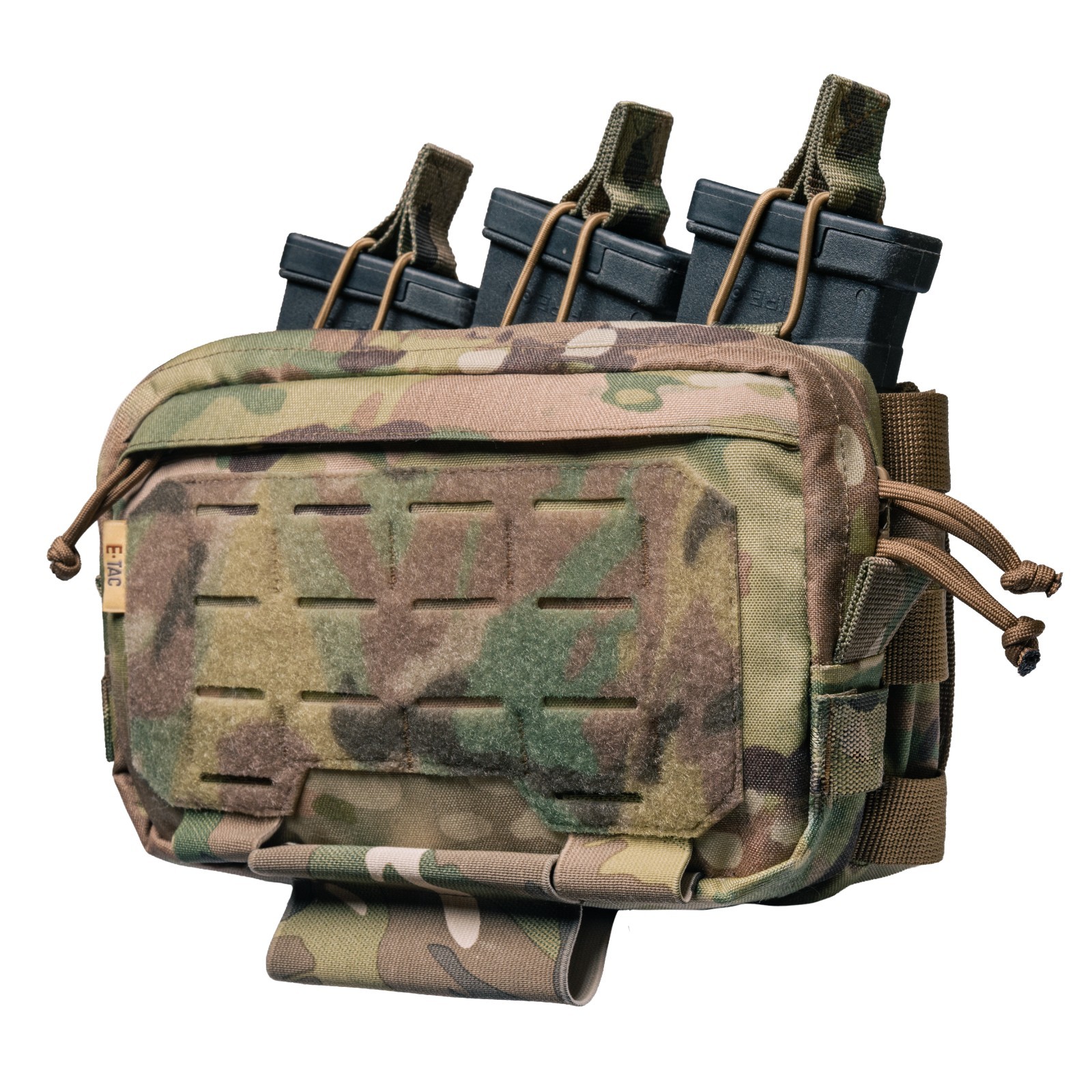 Tactical Admin Pouch for 3 AK/AR Magazines with Retention Clips Multicam