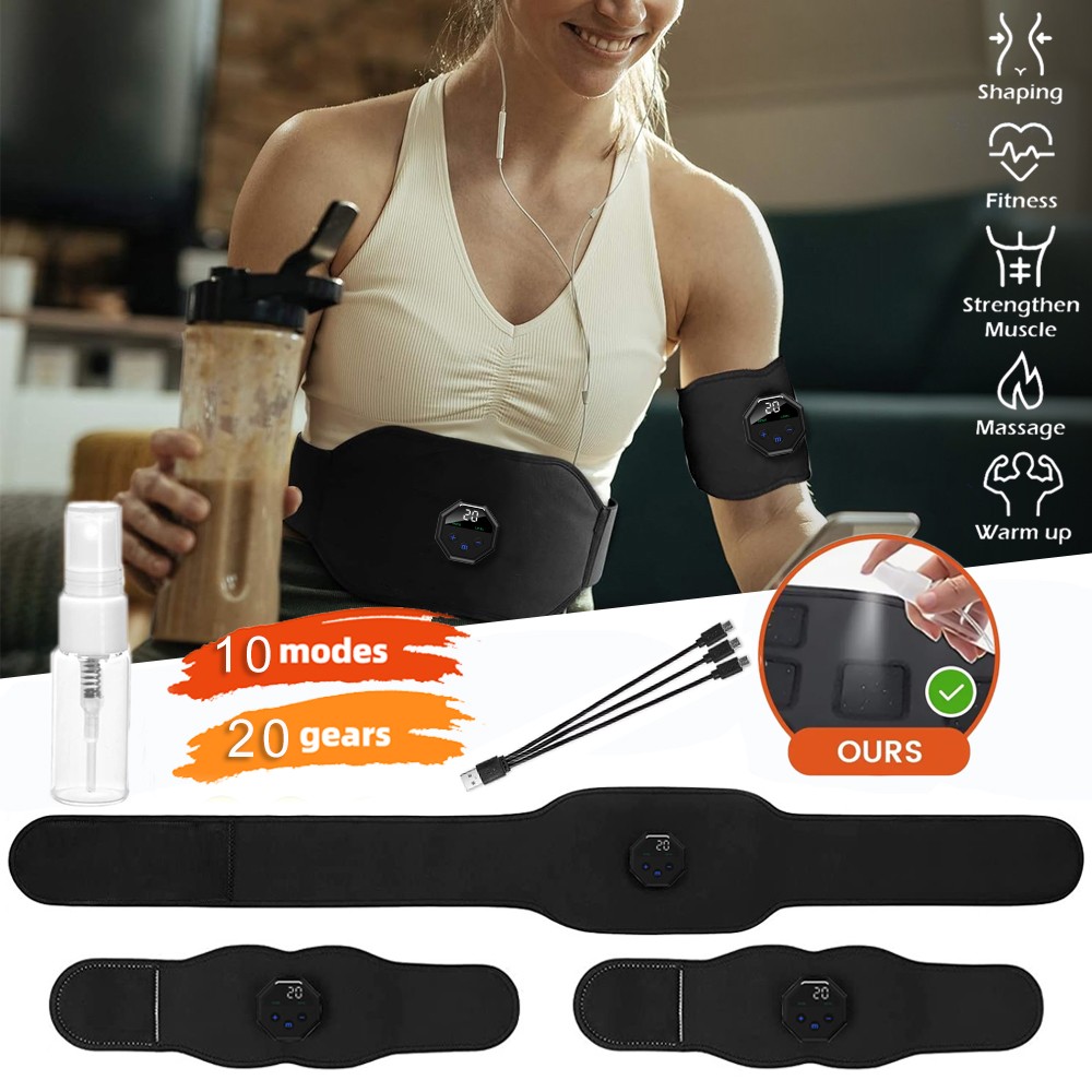 NEW Tactical EMS Muscle Stimulator Electric Abdominal Toning Belt Rechargeable