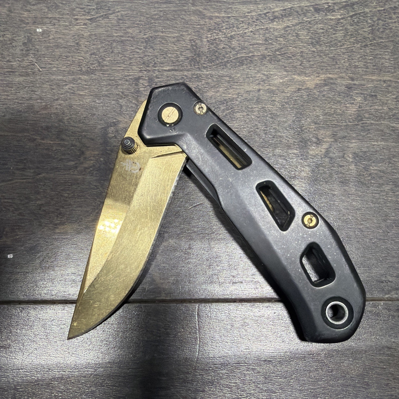 Gerber Pocket Knife Folding EDC Clip Gold Blade 4661220A Tactical Tool