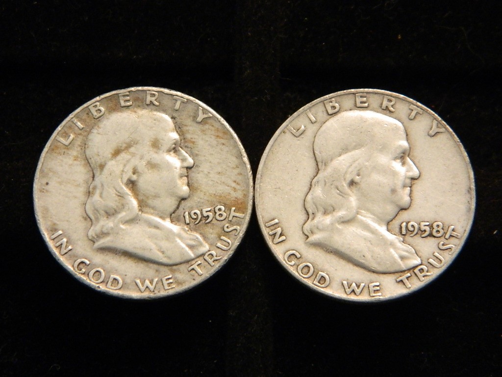 20 - 1950's Mixed Dates 90% Silver Franklin Half Dollar
