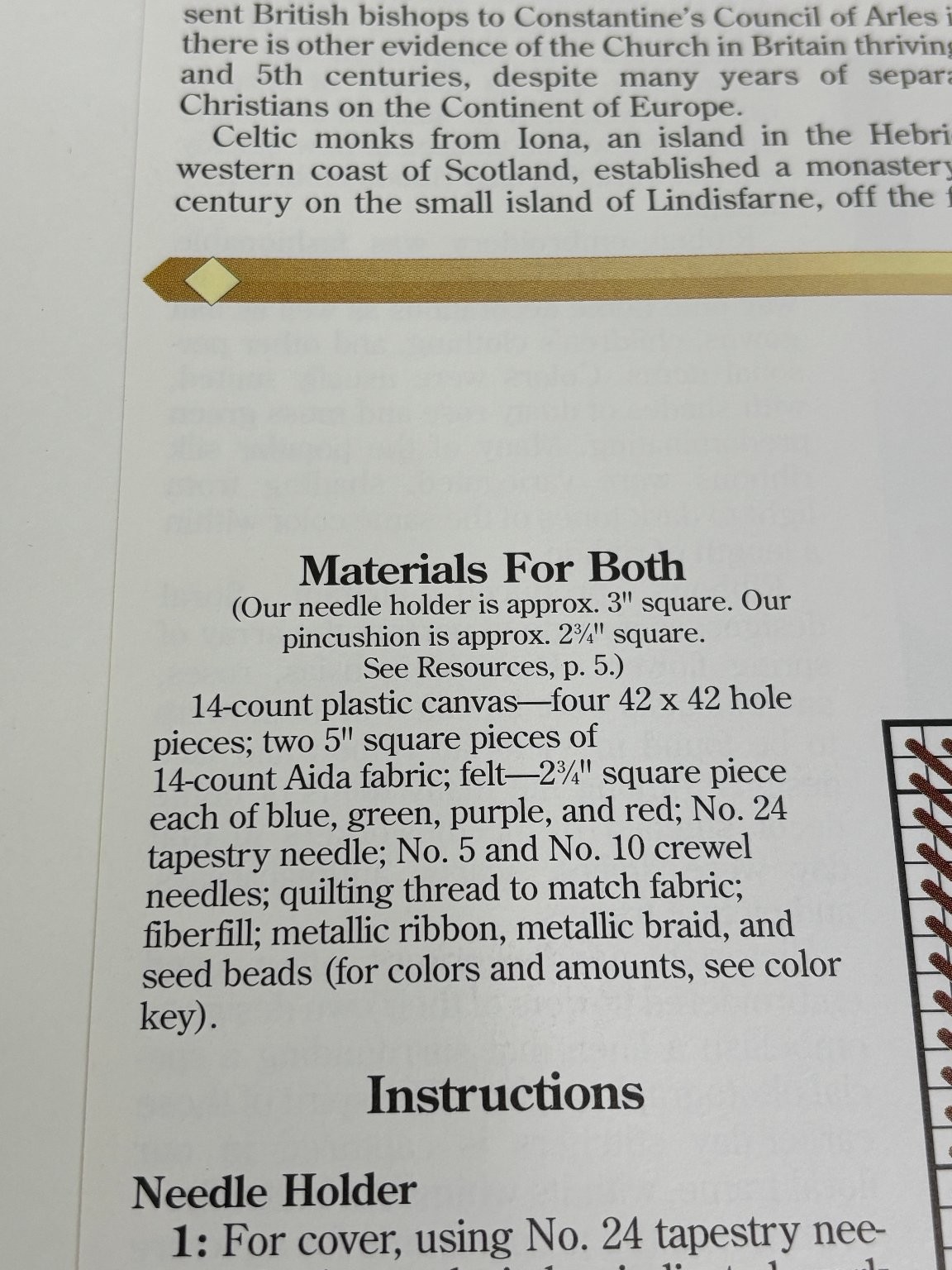 Celtic Knotwork Plastic Canvas Pattern Pages from Magazine