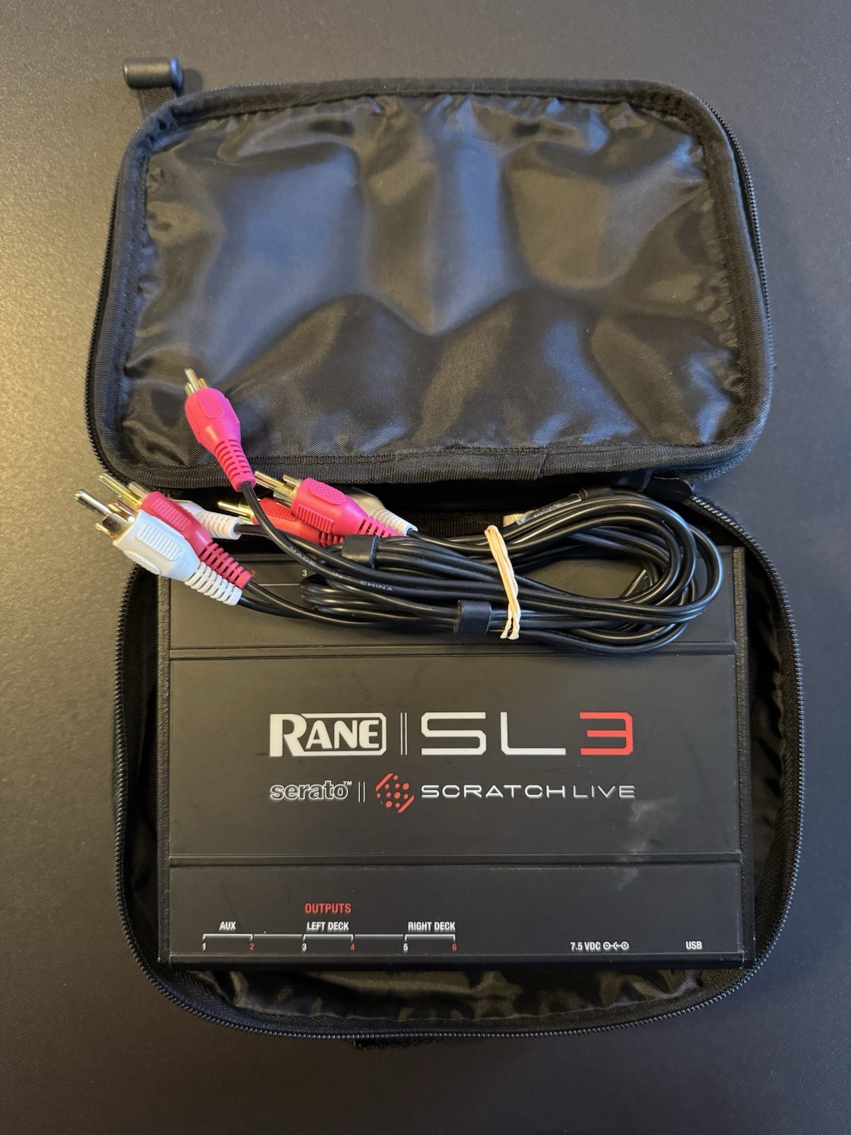 Rane SL3 Scratch Live Serato DJ Interface with Case and Audio Cables
