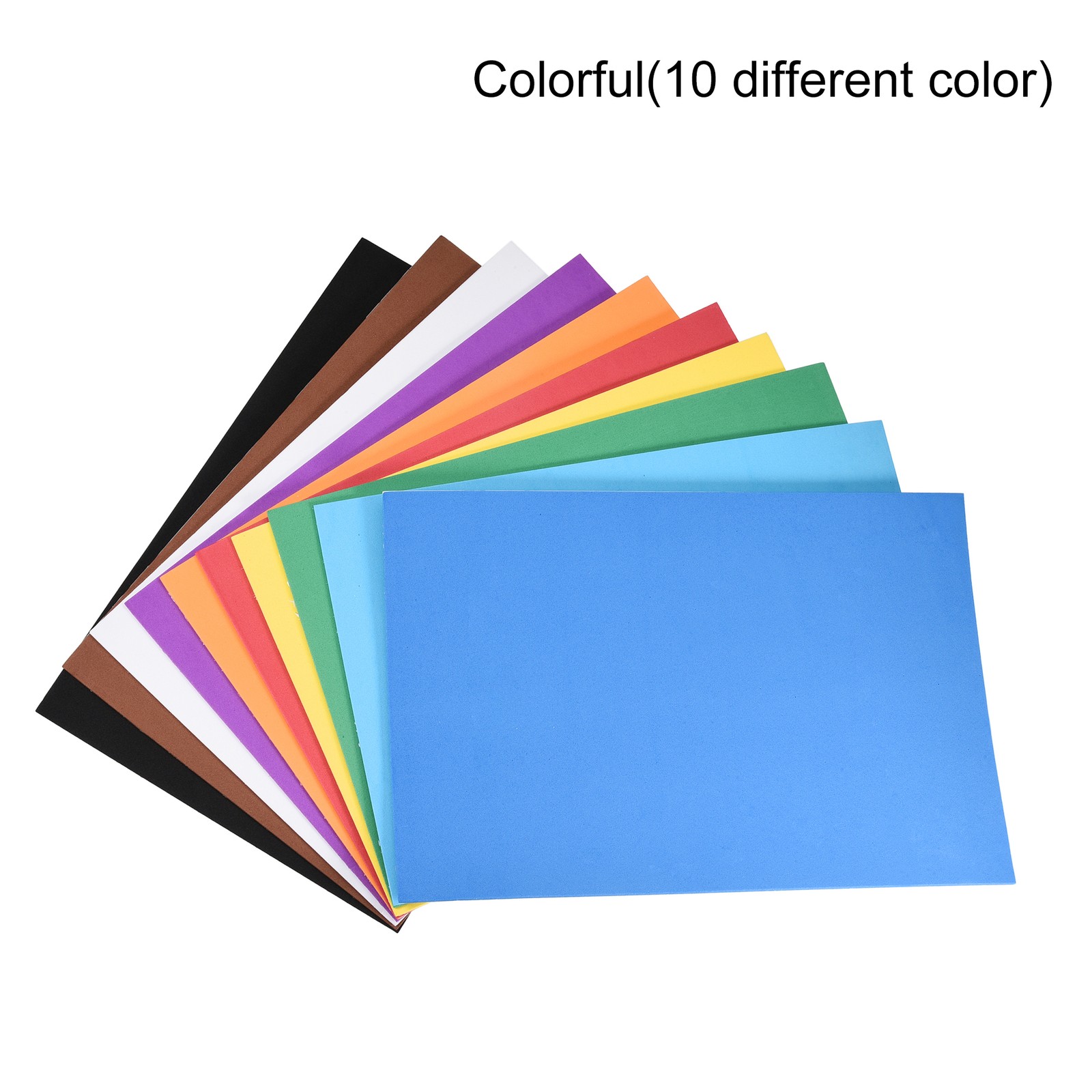 10pack Multicolor EVA Foam Sheets Self Adhesive 7.8 x 11.8 Inch 1.8mm Thickness