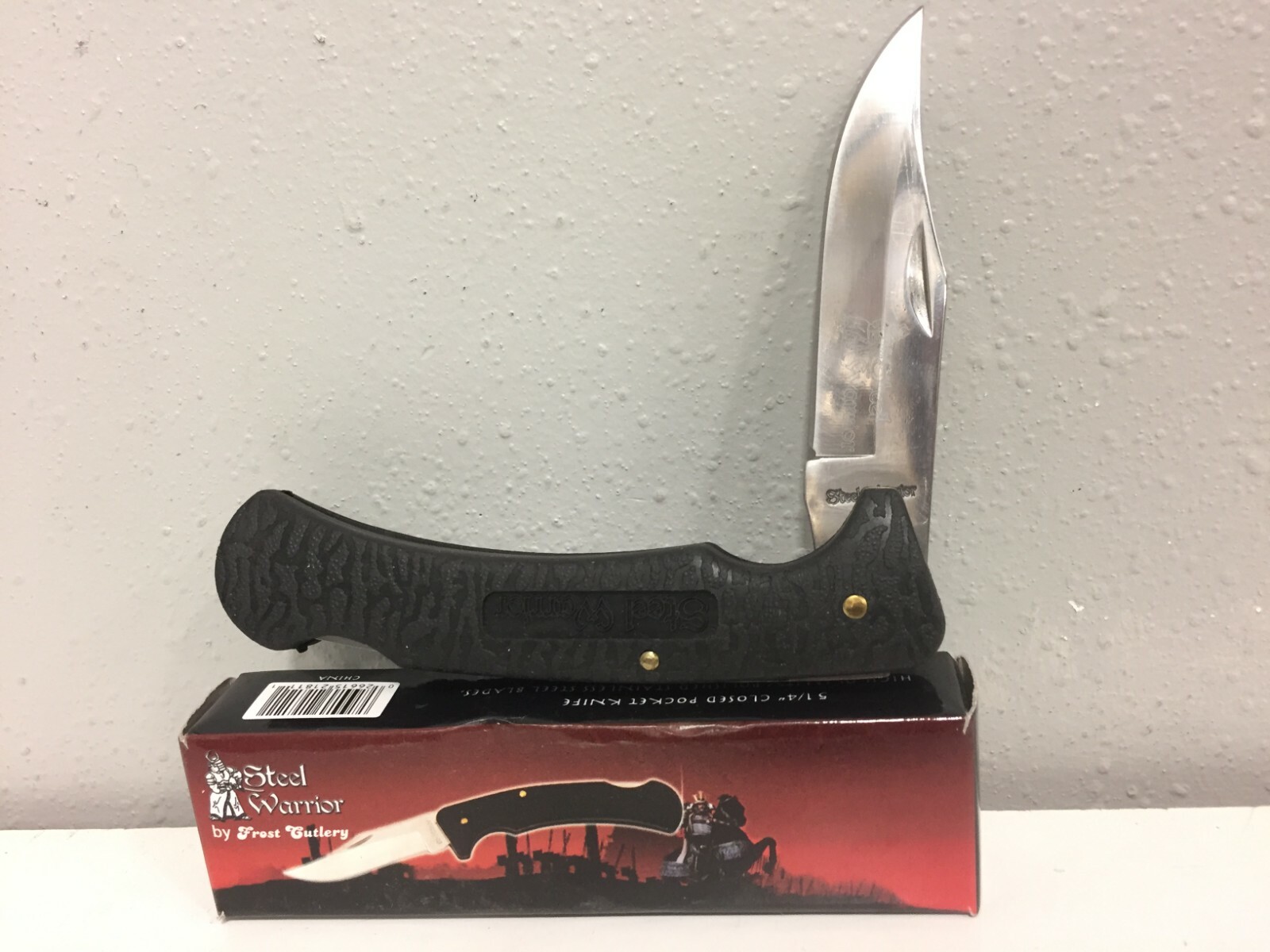 Frost Cutlery SW-127RUB Hunter Blk/SS 5-1/8" Tactical Folder Pocket Knife