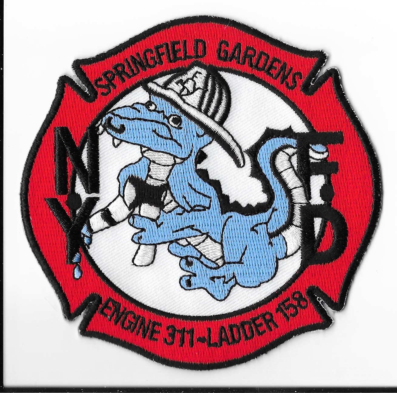 New York Fire Department (FDNY) Engine 311 Ladder 158 Shoulder Patch V1