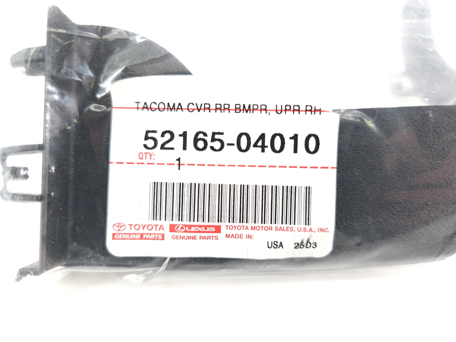 Genuine OEM Toyota 52165-04010 Passenger RH Rear Bumper End Cover 2016-23 Tacoma