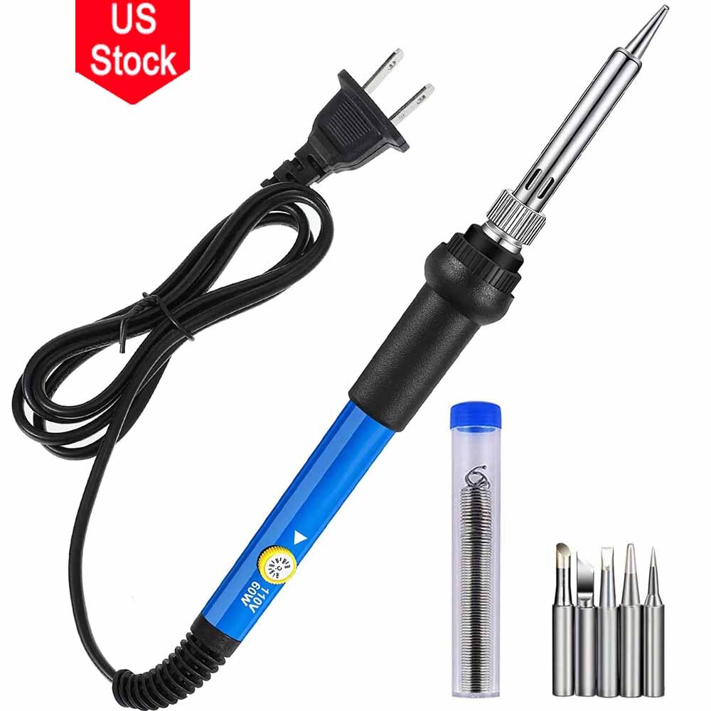 Soldering Iron Electric Gun Adjustable Temperature Welding Solder Wire Kit 60W -