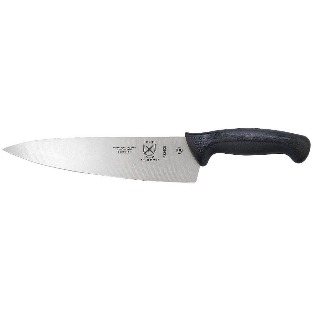 MERCER CUTLERY M22609 Chef Knife,9 in Blade,Black Handle 6AKK4