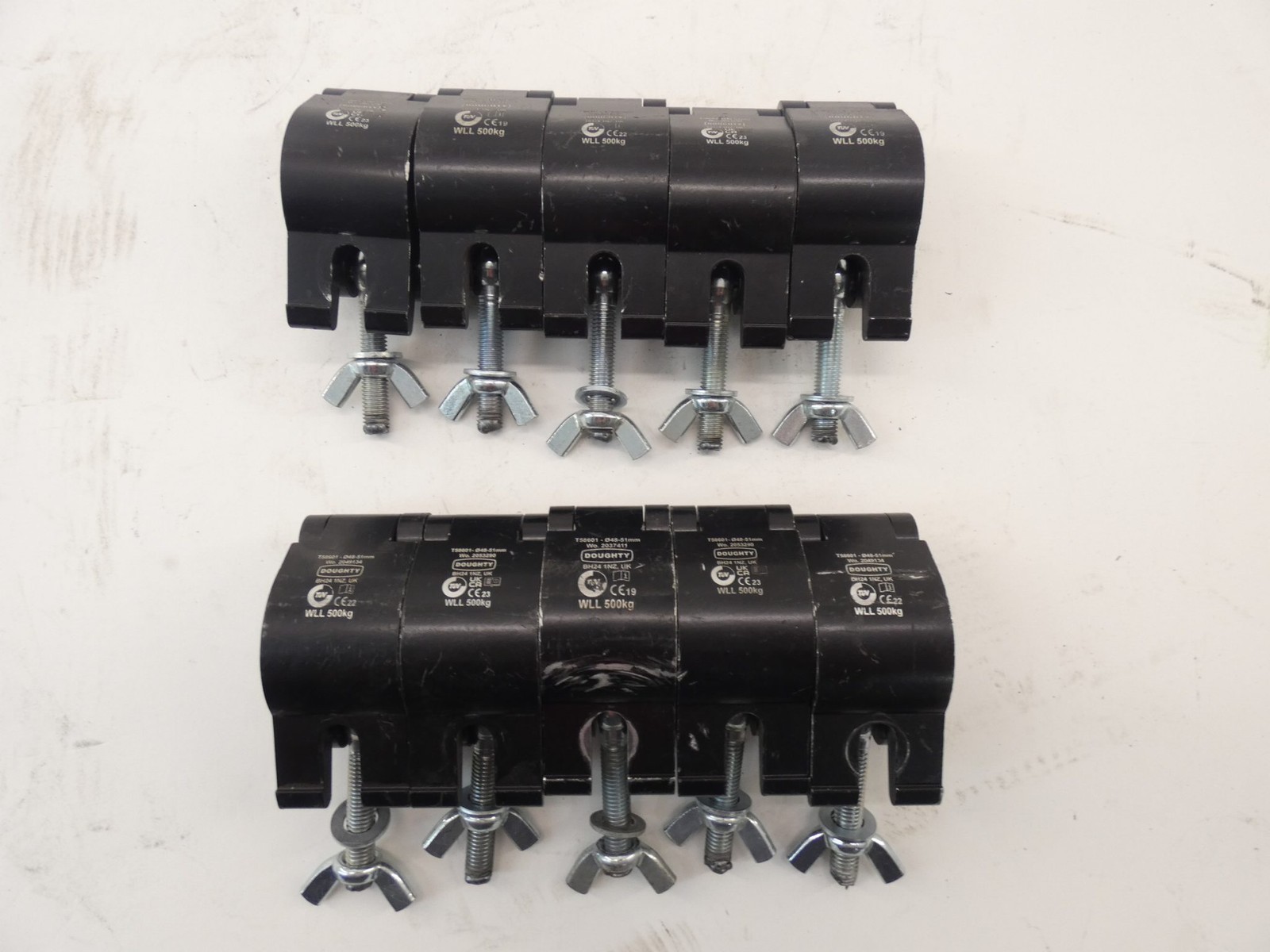 *Lot of 10* Doughty T58601 Half Coupler WLL500KG Clamp 48-51mm