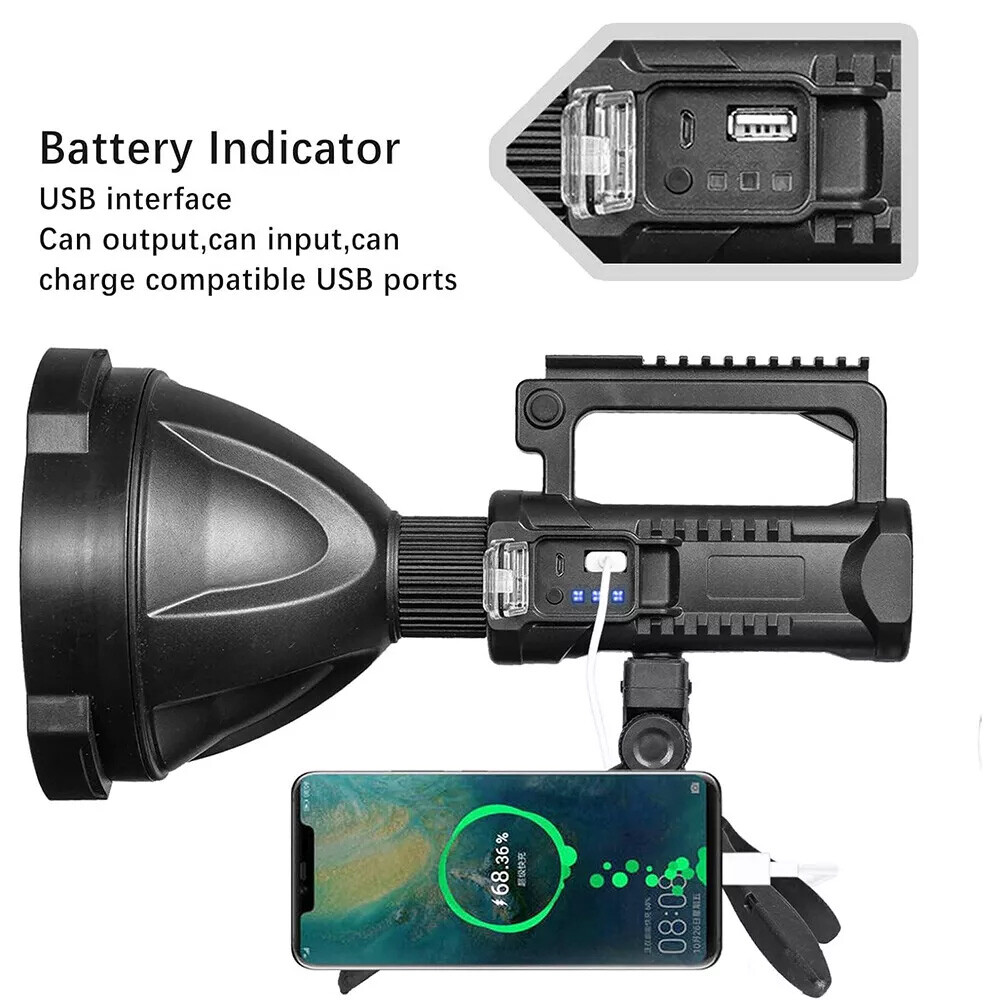 Rechargeable Spotlight 9000000 Lumens Handheld Hunting Flashlight Led Spot light