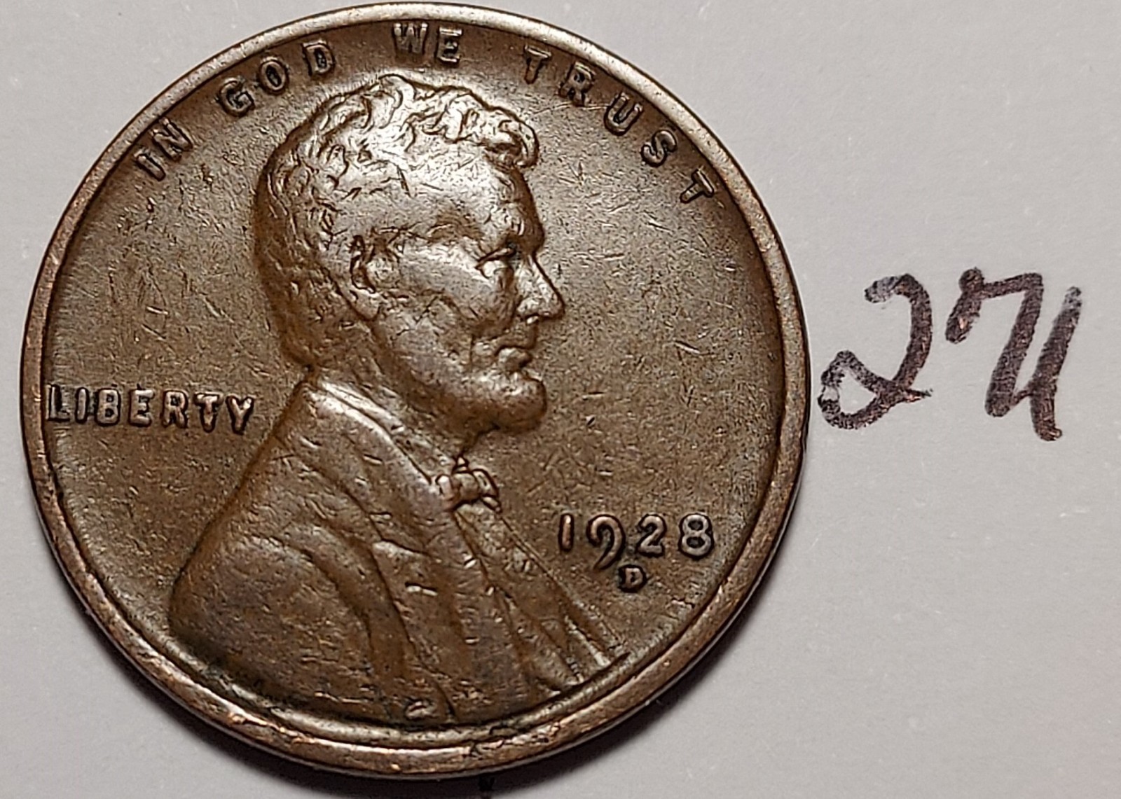1928-D Lincoln Wheat Cent  VERY FINE   #271