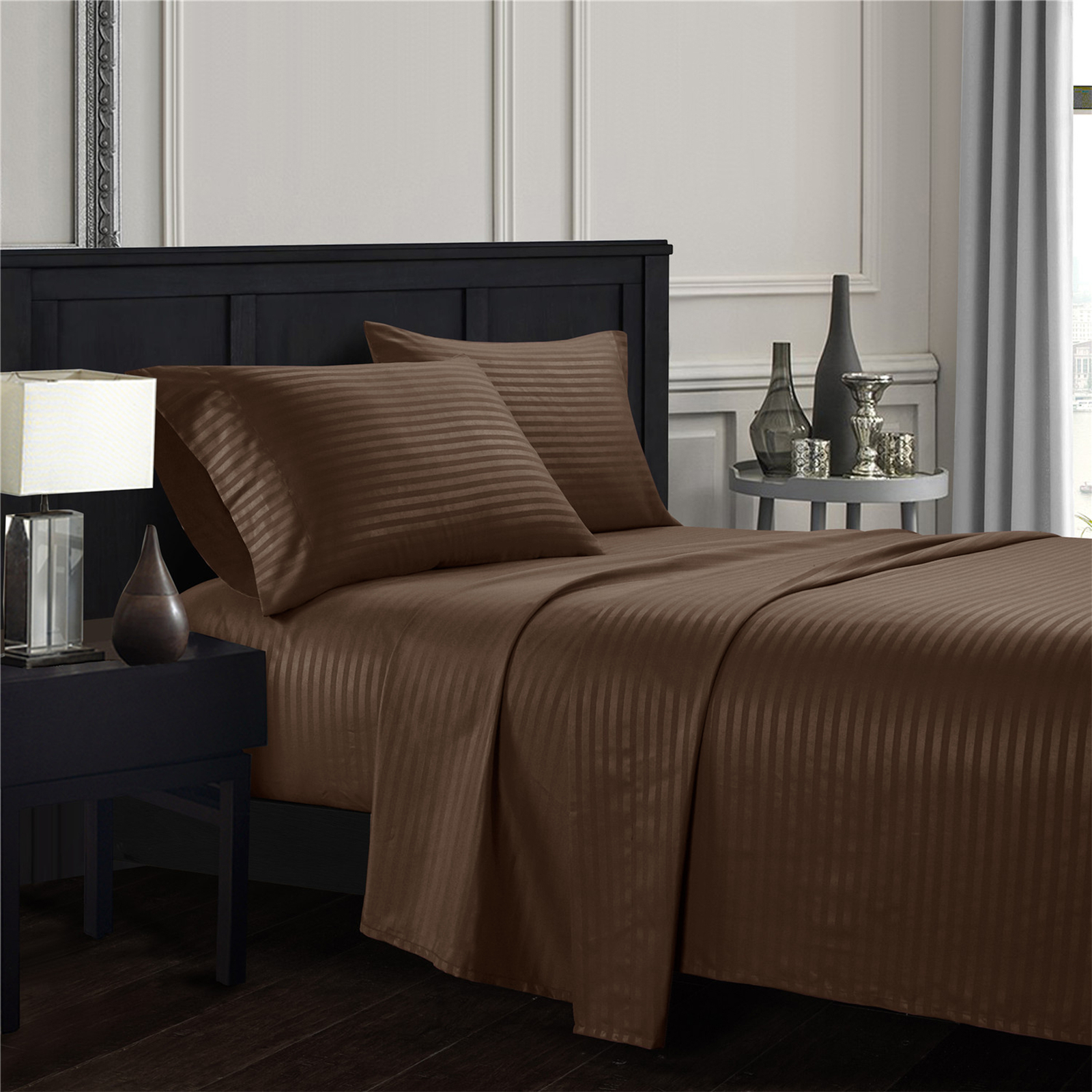 4x Piece Bed Sheet Set Hotel Luxury Ultra Soft Microfiber Deep Pocket Sheets Set