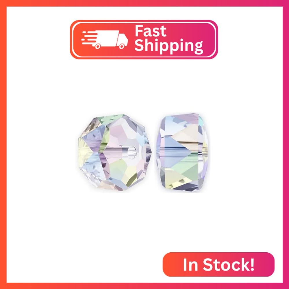 25pcs Adabele Austrian 8mm Faceted Rondelle Crystal Loose Beads Clear AB Round D