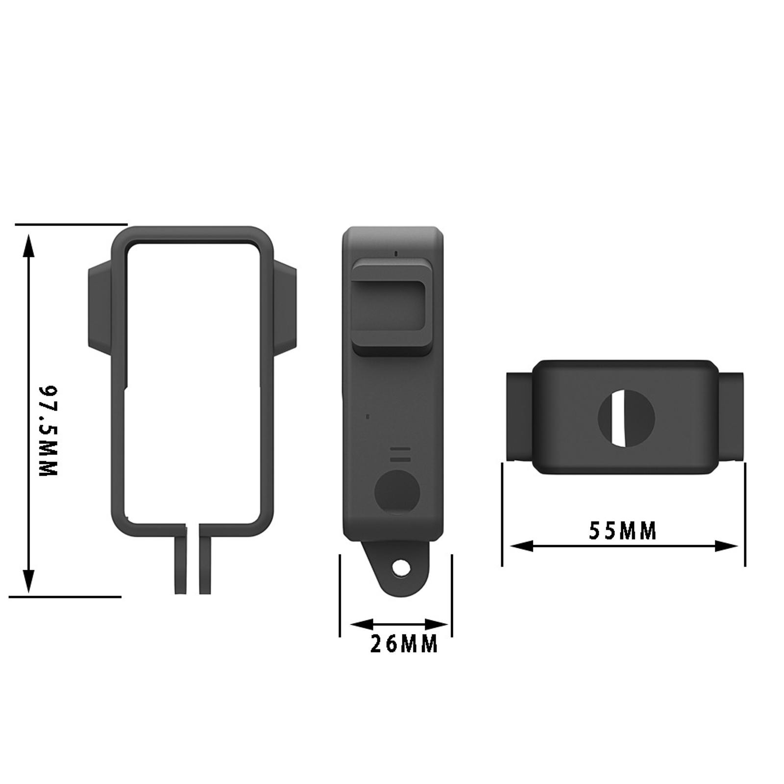 Anti-Shock Camera Protective Frame Shell With Base For Dji Osmo Action 2 A