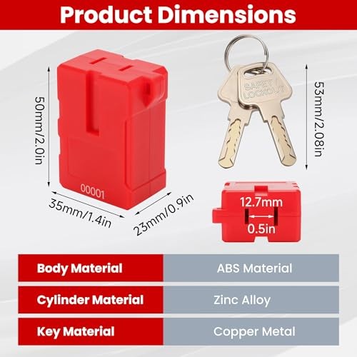 Electrical Cord Plug Lockout Device (Pack) - Key-Retaining Safety Lock for 2