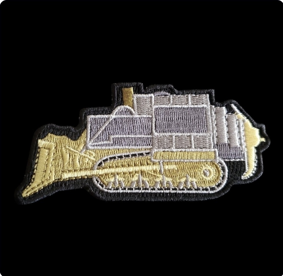 Killdozer Patch.Fully Embroidered. Iron On. 4"x2"