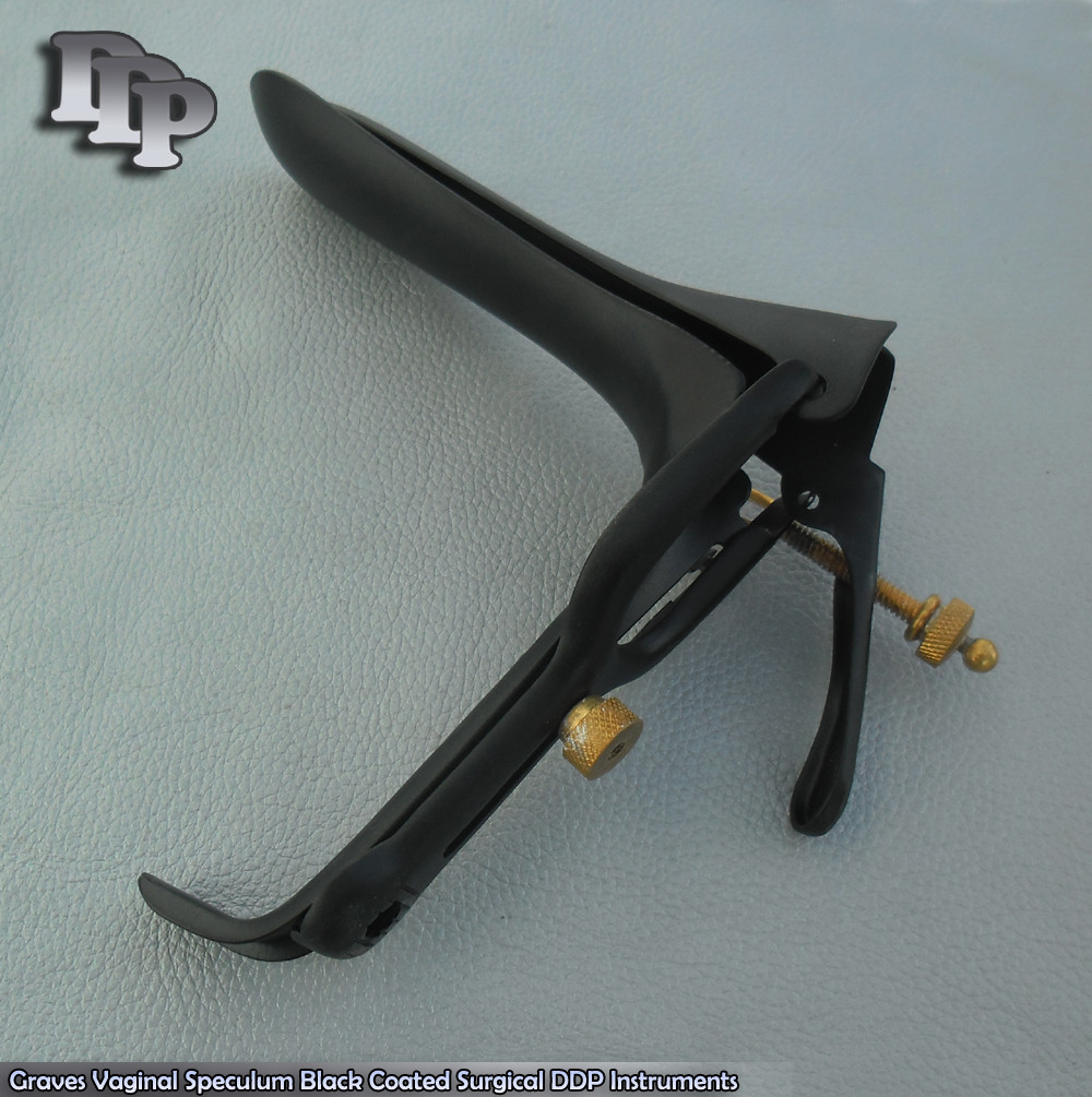 Graves Vaginal Speculum Medium Black Coated Surgical Instruments