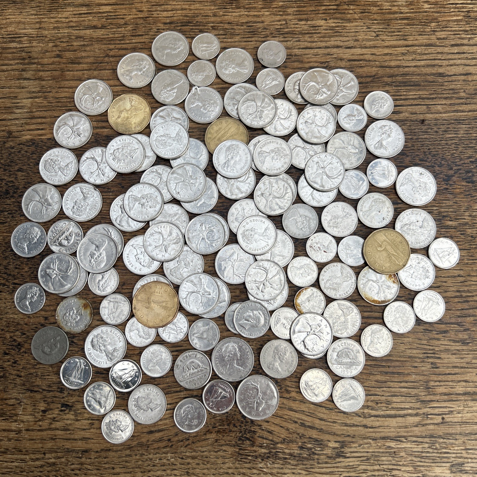 Job Lot Canadian Coinage Current Canada Coins $24+ Face Value Old Inc George VI