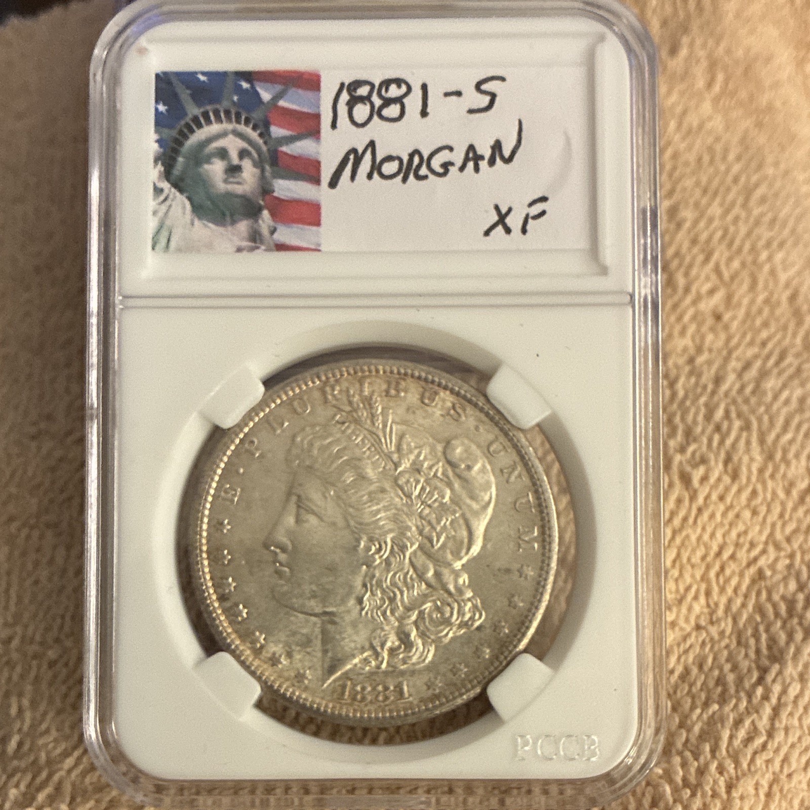1881-S Morgan Silver Dollar $1 Business Strike San Francisco S Mint Mark 0.9