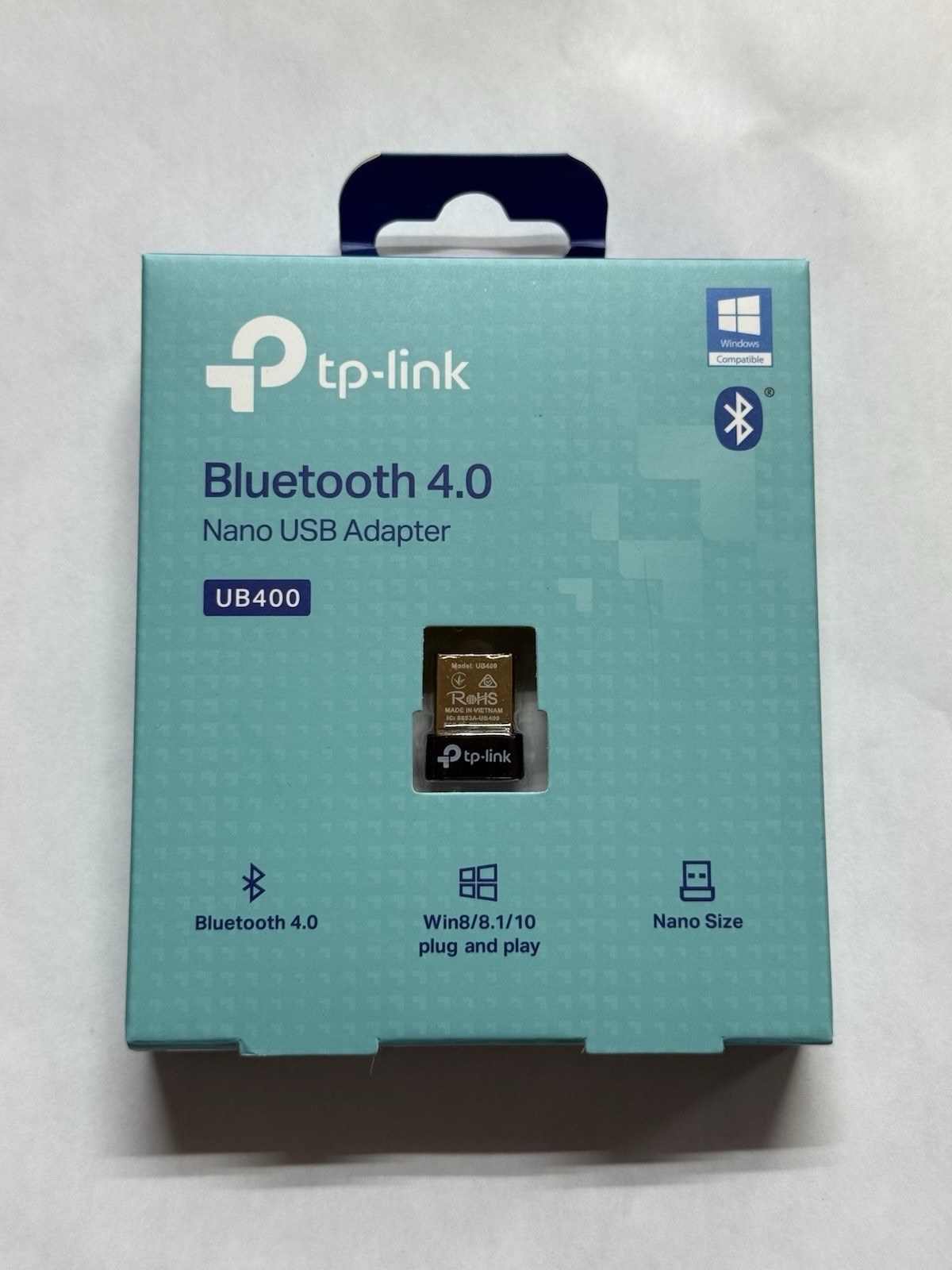 TP-Link UB400 USB Bluetooth Adapter 4.0 Dongle Receiver Nano for PC Black