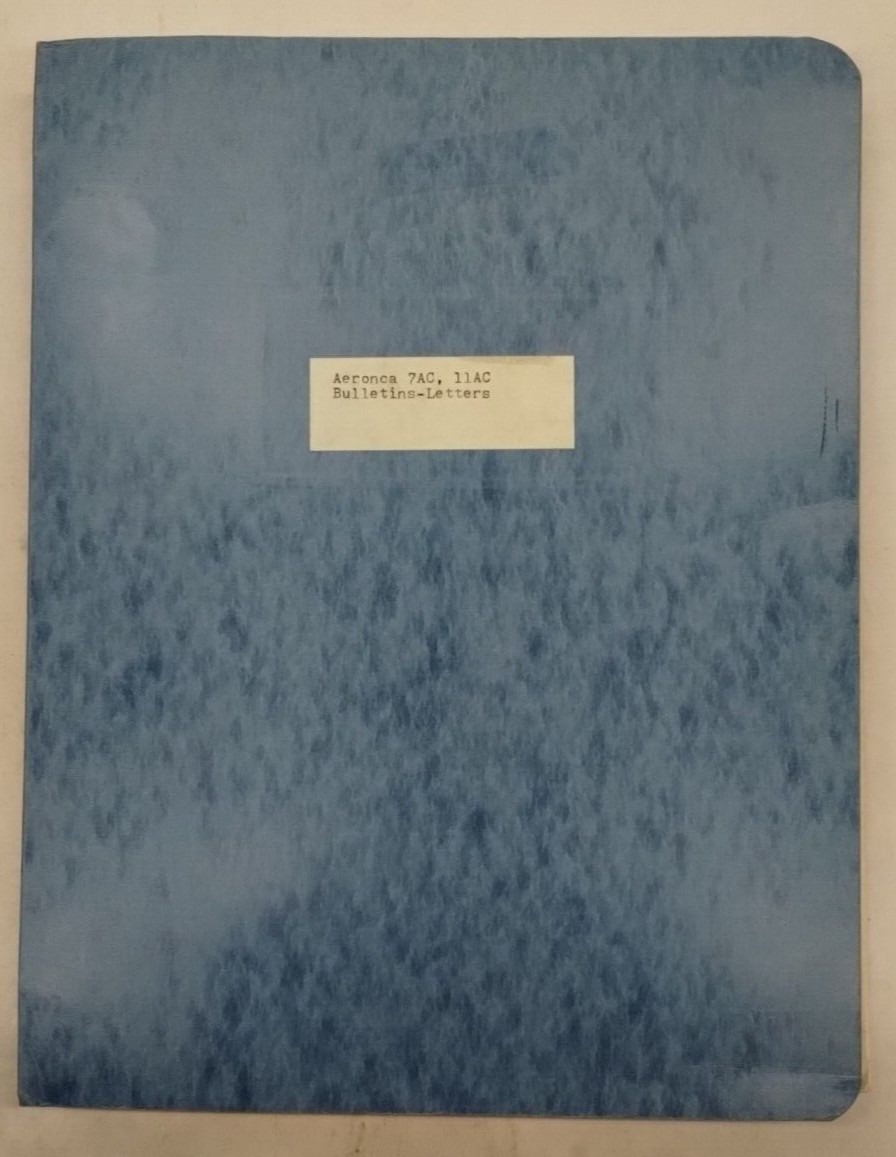 Aeronca 7AC & 11AC Service Letters & Bulletins Manual December 1, 1947-Copy