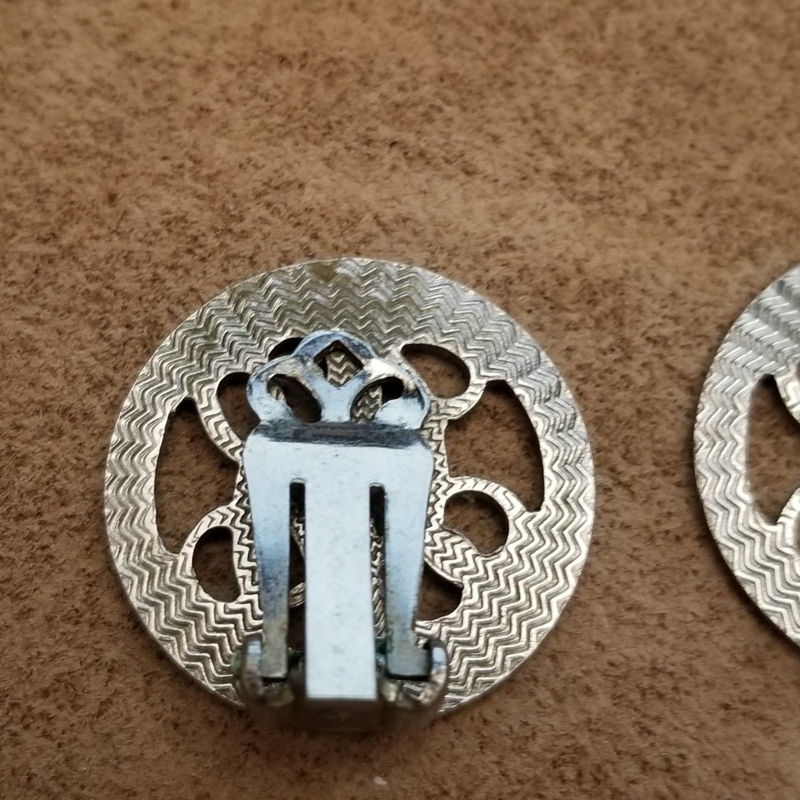 Vintage Monogram Clip On Earrings